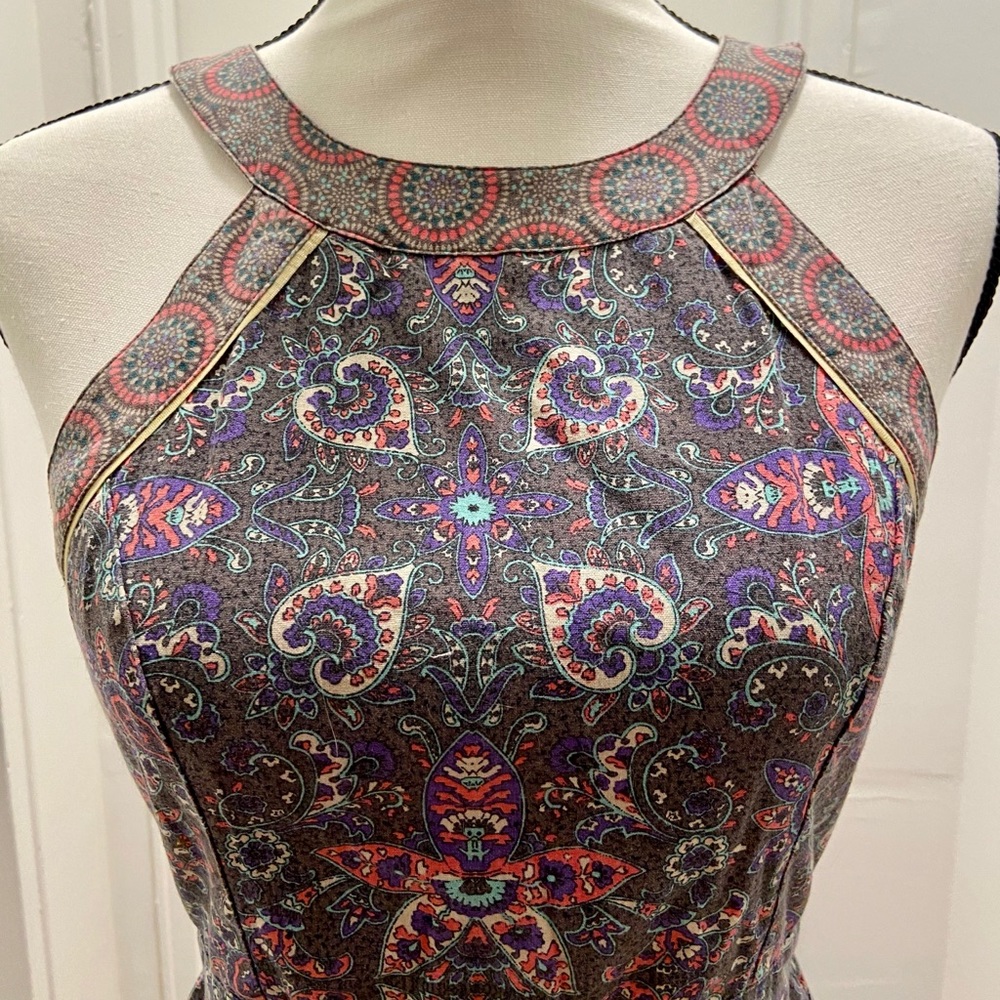 Vintage American Eagle Paisley Yoke Dress - Picture 2 of 8
